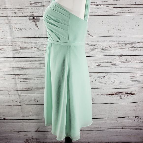 David's Bridal  Women's Mint Green Bridesmaid Dress Size 6 - Picture 3 of 14